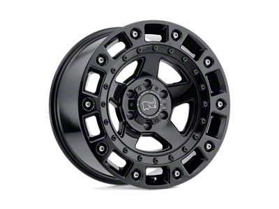 Black Rhino Cinco Gloss Black with Stainless Bolt 6-Lug Wheel; 20x9.5; 12mm Offset (15-22 Colorado)