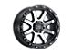 Black Rhino Coyote Gloss Black Machined and Stainless Bolts 6-Lug Wheel; 18x9; 12mm Offset (15-22 Canyon)