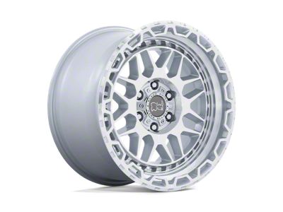 Black Rhino Holcomb Gloss Silver with Mirror Cut Face 6-Lug Wheel; 20x9.5; 12mm Offset (23-25 Colorado)