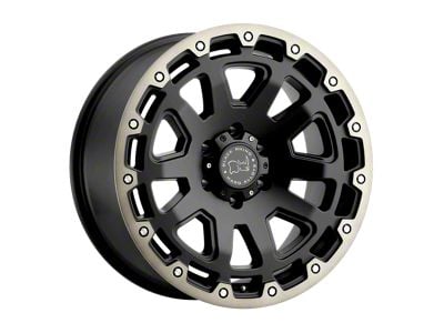 Black Rhino Razorback Matte Black with Machined Dark Tint Lip 6-Lug Wheel; 20x12; -44mm Offset (23-25 Colorado)