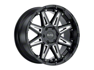 Black Rhino Rush Gloss Black with Milled Spokes 6-Lug Wheel; 18x9.5; 12mm Offset (15-22 Colorado)