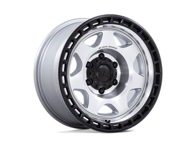 Black Rhino Voyager Silver Machined Face with Matte Black Lip 6-Lug Wheel; 17x8.5; -10mm Offset (23-24 Colorado)