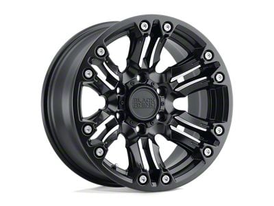 Black Rhino Asagai Matte Black and Machined with Stainless Bolts 5-Lug Wheel; 17x8.5; 0mm Offset (05-11 Dakota)