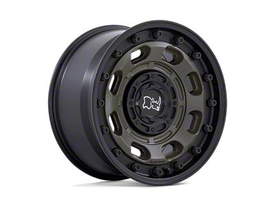 Black Rhino Atlas Olive Drab Green with Black Lip 5-Lug Wheel; 20x10; -18mm Offset (05-11 Dakota)