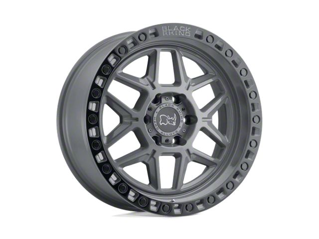 Black Rhino Kelso Battleship Gray with Black Ring 6-Lug Wheel; 18x9; 12mm Offset (97-04 Dakota)