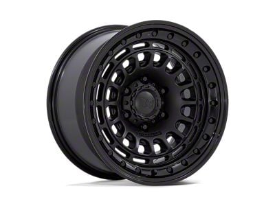 Black Rhino Sahara Matte Black with Gloss Black Lip 6-Lug Wheel; 17x9; -12mm Offset (91-96 Dakota)