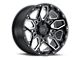 Black Rhino Shrapnel Gloss Black with Milled Spokes 6-Lug Wheel; 17x9.5; 12mm Offset (21-24 F-150)