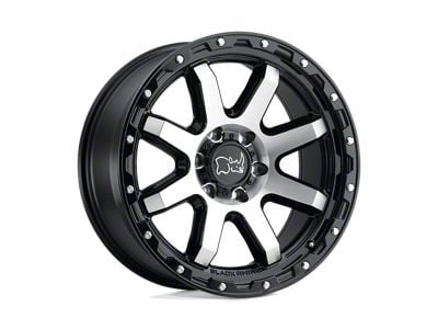 Black Rhino Coyote Gloss Black Machined and Stainless Bolts 8-Lug Wheel; 17x9; -18mm Offset (23-24 F-250 Super Duty)