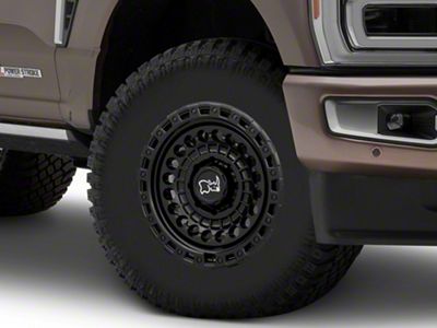 Black Rhino Sentinel Matte Black 8-Lug Wheel; 17x8.5; 0mm Offset (23-25 F-250 Super Duty)