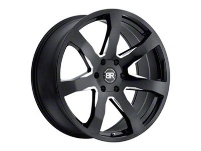 Black Rhino Mozambique Gloss Black Milled 6-Lug Wheel; 24x10; 25mm Offset (99-06 Silverado 1500)