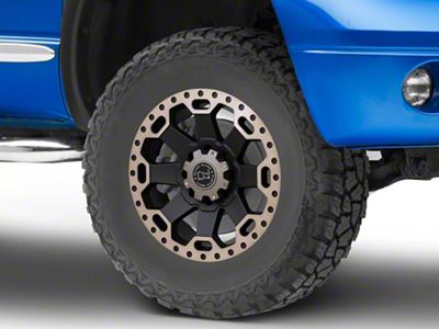 Black Rhino Warlord Matte Black with Machined Dark Tint 8-Lug Wheel; 18x9; 12mm Offset (06-08 RAM 1500 Mega Cab)