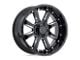 Black Rhino Sierra Gloss Black with Milled Spokes 8-Lug Wheel; 22x11.5; -44mm Offset (19-24 RAM 3500 SRW)