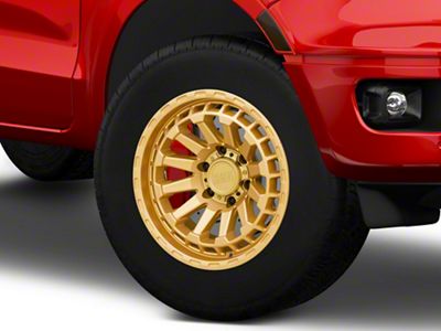 Black Rhino Raid Gold 6-Lug Wheel; 18x9.5; 12mm Offset (19-23 Ranger)