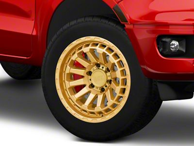 Black Rhino Raid Gold 6-Lug Wheel; 20x9.5; 12mm Offset (19-23 Ranger)