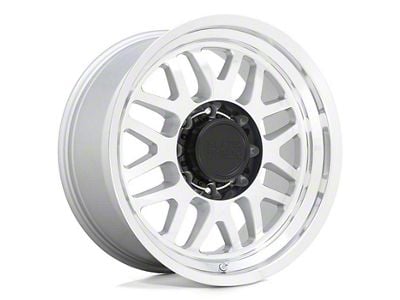Black Rhino Delta Gloss Silver 8-Lug Wheel; 20x9.5; -18mm Offset (07-10 Sierra 3500 HD SRW)