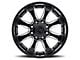 Black Rhino Sierra Gloss Black with Milled Spokes 8-Lug Wheel; 18x9; 12mm Offset (07-10 Sierra 3500 HD SRW)