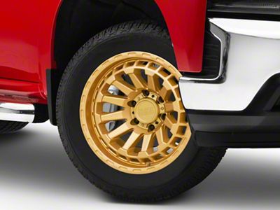 Black Rhino Raid Gold 6-Lug Wheel; 20x9.5; 12mm Offset (19-24 Silverado 1500)