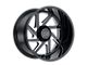 Black Rhino Swerve Gloss Black Double Milled 6-Lug Wheel; 20x12; -44mm Offset (19-24 Silverado 1500)