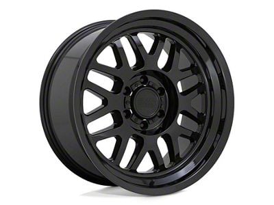 Black Rhino Delta Gloss Black 8-Lug Wheel; 17x9.5; -18mm Offset (07-10 Silverado 2500 HD)