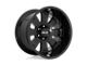 Black Rhino Pinatubo Gloss Black with Milled Inside Window 8-Lug Wheel; 18x9.5; 6mm Offset (20-24 Silverado 2500 HD)