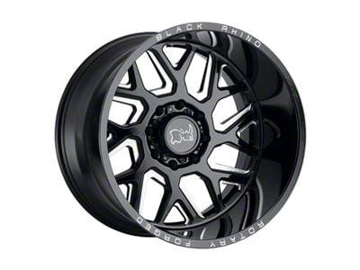 Black Rhino Reaper Gloss Black Milled 8-Lug Wheel; 20x9.5; 12mm Offset (07-10 Silverado 2500 HD)