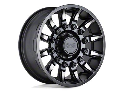 Black Rhino Mission Matte Black with Machined Tinted Spokes 8-Lug Wheel; 18x9; 6mm Offset (20-25 Silverado 3500 HD SRW)