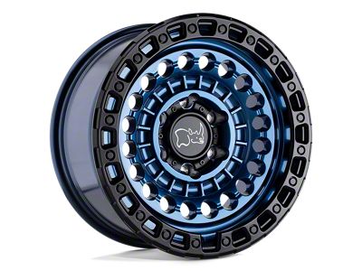 Black Rhino Sentinel Cobalt Blue with Black Ring 8-Lug Wheel; 17x8.5; -18mm Offset (20-24 Silverado 3500 HD SRW)