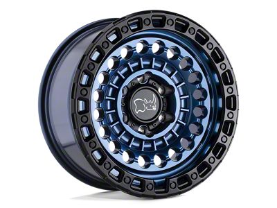 Black Rhino Sentinel Cobalt Blue with Black Ring 8-Lug Wheel; 20x9.5; -18mm Offset (07-10 Silverado 3500 HD SRW)
