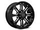 Black Rhino Sierra Gloss Black Milled 8-Lug Wheel; 20x11.5; -44mm Offset (20-24 Silverado 3500 HD SRW)