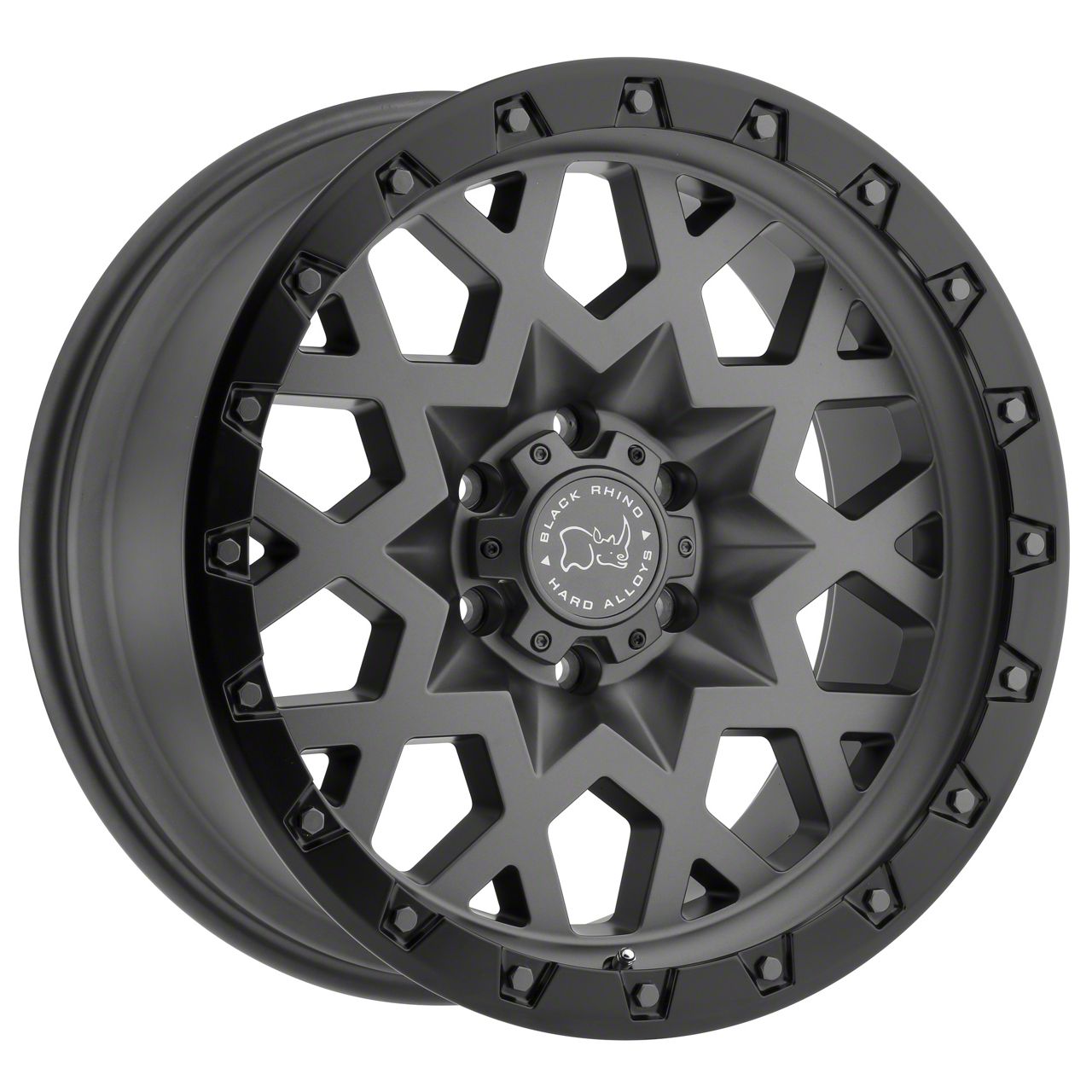 Black Rhino F 150 Sprocket Matte Gunmetal W Gloss Black Face 6 Lug Wheel 20x9 5 6mm Offset