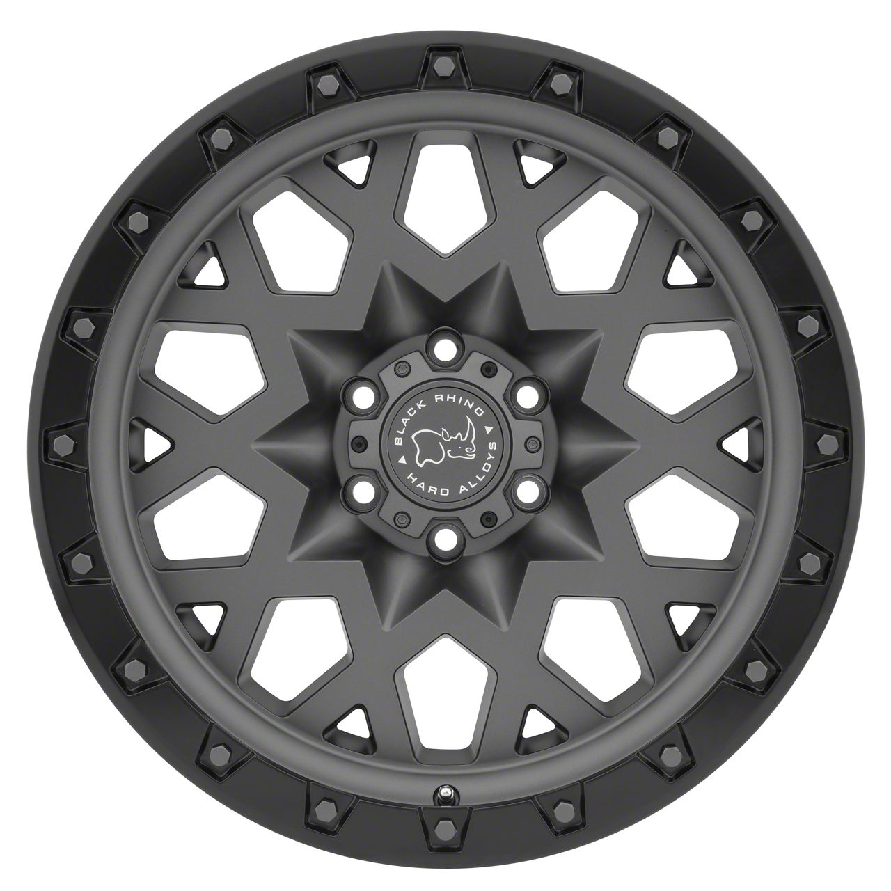 Black Rhino F 150 Sprocket Matte Gunmetal W Gloss Black Face 6 Lug Wheel 20x9 5 6mm Offset