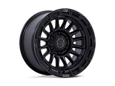 Black Rhino Rival Matte Black with Gloss Black Lip 6-Lug Wheel; 17x9; 1mm Offset (21-25 Tahoe)