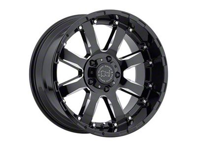 Black Rhino Sierra Gloss Black Milled 6-Lug Wheel; 20x11.5; -44mm Offset (21-24 Yukon)