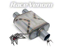 Black Widow Exhaust Race Venom Series Single/Dual Muffler; 3-Inch Inlet/2.50-Inch Outlet (Universal; Some Adaptation May Be Required)