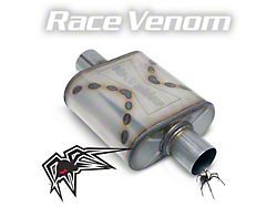 Black Widow Exhaust Race Venom Series Center/Center Muffler; 3-Inch Inlet/3-Inch Outlet (Universal; Some Adaptation May Be Required)