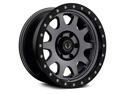 Blackhorn Offroad BH02 Gunmetal with Black Lip 6-Lug Wheel; 17x9; 12mm Offset (07-13 Sierra 1500)