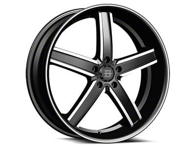 Blade Luxury BL-402 Pizarro Gloss Black and Machined 6-Lug Wheel; 24x9.5; 18mm Offset (23-25 Canyon)