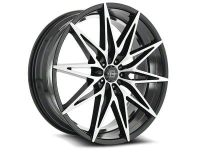 Blade Luxury BL-403 Lucid Gloss Black and Machined 6-Lug Wheel; 22x9.5; 25mm Offset (23-25 Canyon)