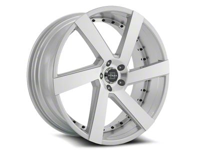 Blade Luxury RT-452 Maddox Silver and Machined 6-Lug Wheel; 24x9.5; 25mm Offset (23-25 Canyon)