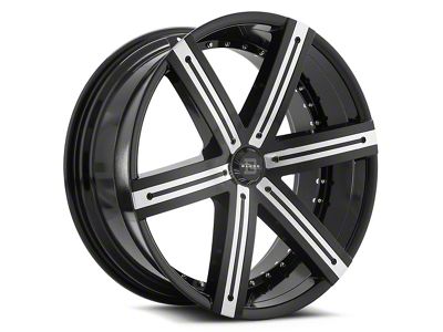 Blade Luxury RT-454 Sargon Gloss Black and Machined 6-Lug Wheel; 26x9.5; 25mm Offset (23-25 Colorado)