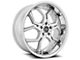 Blade Luxury BSL-477 Lazaro Silver Machined with Stainless Lip 5-Lug Wheel; 20x8.5; 35mm Offset (87-90 Dakota)