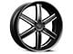 Blade Luxury BL-402 Pizarro Gloss Black and Machined 6-Lug Wheel; 24x9.5; 25mm Offset (04-08 F-150)