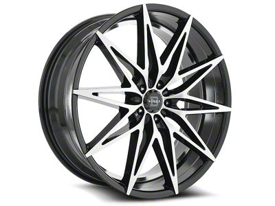 Blade Luxury BL-403 Lucid Gloss Black and Machined 6-Lug Wheel; 22x9.5; 25mm Offset (21-25 F-150)