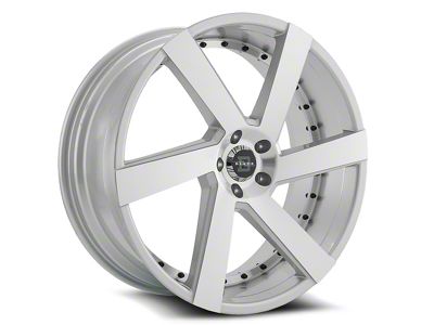 Blade Luxury RT-452 Maddox Silver and Machined 6-Lug Wheel; 24x9.5; 25mm Offset (19-25 RAM 1500)