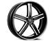 Blade Luxury BL-402 Pizarro Gloss Black and Machined 6-Lug Wheel; 24x9.5; 18mm Offset (14-18 Sierra 1500)