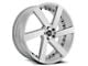 Blade Luxury RT-452 Maddox Silver and Machined 6-Lug Wheel; 24x9.5; 25mm Offset (19-25 Sierra 1500)