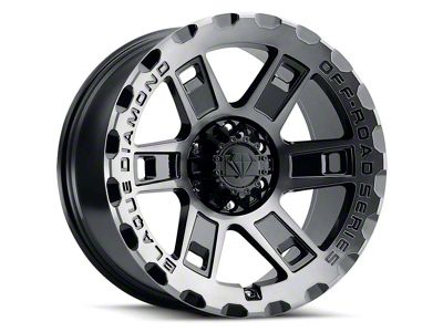 Blaque Diamond Wheels BD-O801 Gloss Black with Machine Face 5-Lug Wheel; 20x10; -18mm Offset (02-08 RAM 1500, Excluding Mega Cab)