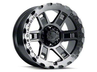 Blaque Diamond Wheels BD-O801 Gloss Black with Machine Face 6-Lug Wheel; 18x9; -12mm Offset (07-14 Tahoe)
