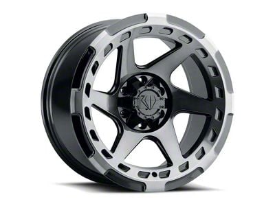 Blaque Diamond Wheels BD-O728 Gloss Black with Machine Face 6-Lug Wheel; 17x9; -12mm Offset (19-23 Ranger)