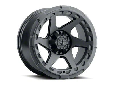 Blaque Diamond Wheels BD-O728 Matte Textured Black 6-Lug Wheel; 17x9; -12mm Offset (99-06 Sierra 1500)